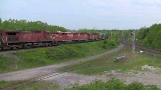 CP SD402F Red Barn with 4 CP Engines in Action [upl. by Ann-Marie478]