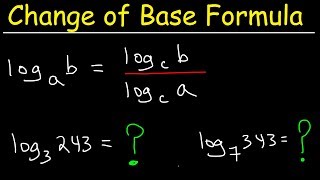 Change of Base Formula  Logarithms [upl. by Arlin629]