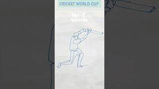 Cricket Player Drawing  Cricket 🏏 World Cup🏆 shorts drawing cricket worldcup player trending [upl. by Halliday288]