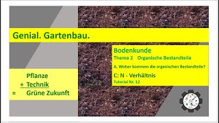 Bodenkunde  Organische Bestandteile  CN – Verhältnis  Tutorial 12 [upl. by Couq]