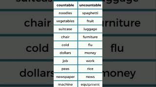 Countable and uncountable noun examples english grammar [upl. by Acinnad]