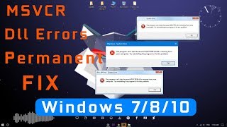 fix All MSVCRMSVCP Dll Errors Permanently on Windows 7810 For Every Games  September 2018 [upl. by Trebeh]