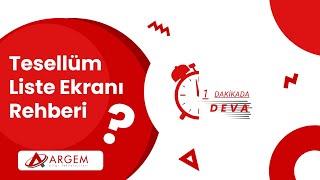 Tesellüm Fişi Liste Ekranı Rehberi [upl. by Falzetta685]