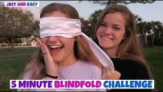 5 Minute Blindfold Challenge  Jacy and Kacy [upl. by Conrad]