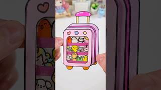 여행에 데리고 가기 위해 쪼꼬미 스티커들 캐리어 만들기 Sticker storage luggage suitcase paperdiy shorts diy [upl. by Annahsit]