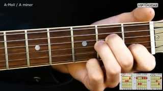 Gitarrenakkorde AMoll Akkord  A minor chord [upl. by Alywt]