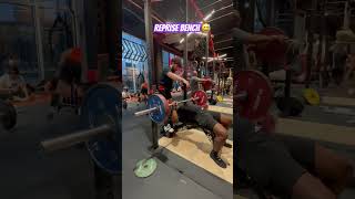 160 kg DC Reprise du bench 💪shorts powerlifting forceathlétique [upl. by Aslehc]