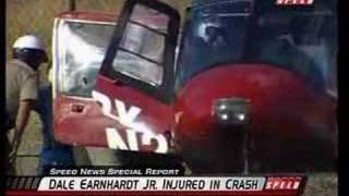 Dale Earnhardt Jr ALMS Corvette Crash and Fire Infineon [upl. by Pisano]