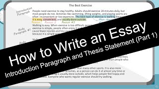 How to Write an Essay Introduction Paragraph with Worksheet [upl. by Paloma]