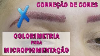 Colorimetria Para Micropigmentação  Correção de Cores Indesejadas  Vídeo 3 [upl. by Werbel]