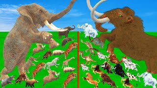 Prehistoric Mammals vs ARK Prehistoric Animals vs Woolly Mammoth vs Elephant Animal Epic Battle [upl. by Sherrie337]