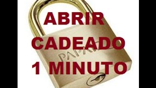 DESAFIO ABRIR CADEADO EM 1 MINUTO  PAPAIZ [upl. by Je576]