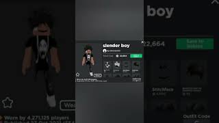 Top 4 slender outfits  roblox  robloxoutfits [upl. by Nnaer446]