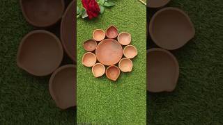 Diya decoration ideasdiwali decoration making at home youtubeshorts diwalidecoration diya art [upl. by Jerz603]