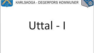 Uttal – I  Vuxnas lärande Karlskoga Degerfors [upl. by Anhej]