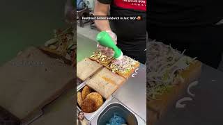 Healthiest grilled sandwich in Just 160🥵 sandwich healthy food streetfood indianfood foodie [upl. by Eetse]