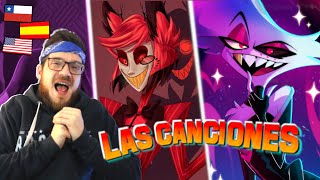 REACCION a las CANCIONES de Hazbin Hotel ➡️ Original vs Castellano vs Español Latino y otros idiomas [upl. by Eimor]