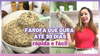 FAROFA DE PROTEÍNA DE SOJA super crocante e saborosa A Receita mais FÁCIL de farofa pra fazer [upl. by Asfah]