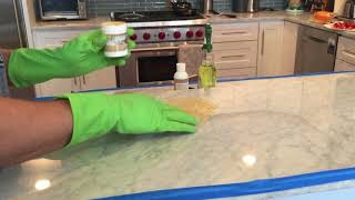 How to Polish Marble Counter Tops by Hand [upl. by Amando20]