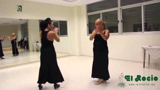 Aprender a Bailar las Sevillanas con El Rocío Trajes de Flamenca [upl. by Naryk68]