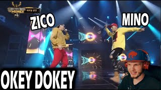 MINO FEAT ZICO  OKEY DOKEY LIVE ON SMTM 4  MV REACTION  LYRIC BREAKDOWN [upl. by Aitnic]