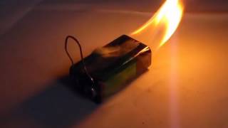 9V Battery Explosion [upl. by Hewett]