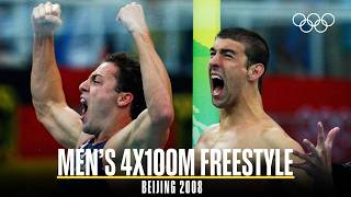 The Greatest Relay Race Ever Mens 4x100 Freestyle Beijing 2008 [upl. by Okimuk]