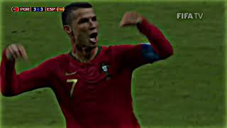 Ronaldo FreeKick Vs Spain Free 4K Clip For Edits [upl. by Noelopan]