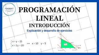 Introducción a la PROGRAMACIÓN LINEAL con ejercicios resueltos [upl. by Jolanta]