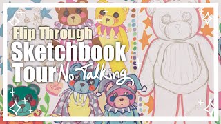 Sketchbook Tour 4 No talking flip through  LeahSkullArt [upl. by Nilson]