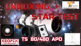 Unboxing y StarTest refractor TS 80480 f6 APO triplete [upl. by Perla605]