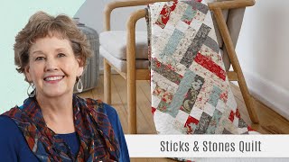 How to Make a Sticks and Stones Quilt  Free Quilting Tutorial [upl. by Eikkin]