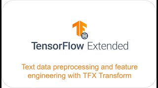 Text data Preprocessing and feature engineering with TFX Transform component part 1 [upl. by Rocray]