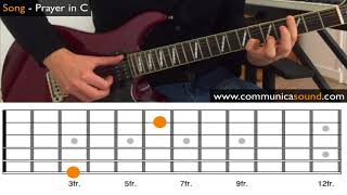 PRAYER IN C  GUITAR EASY TUTORIAL 1min Animated Tab [upl. by Hgielanna256]