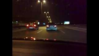 BMW 535d vs Clio 197 rolling start 50180kmh [upl. by Atinnek]