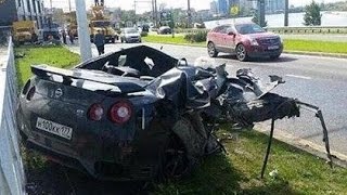 The Best Nissan GTR R35 R34 R33 R32 Crashes Compilation 2016 [upl. by Outlaw666]