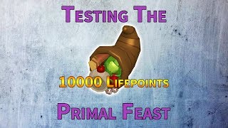 Testing out the Primal Feast  Runescapes new highest healing food [upl. by Aihseyk]