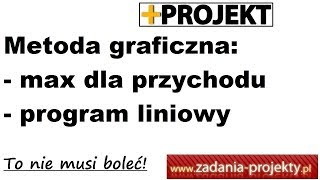 Program liniowy  metoda graficzna  produkcja  maksymalizacja przychodu całkowitego [upl. by Nilad]