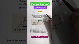 🚦What Are Anomers  anomers carbohydrate organicchemistry biochemistry chemistry [upl. by Cia]