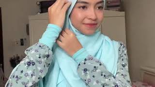 TUTORIAL SHAWL LABUH DEPAN BELAKANG SIMPLE ✨ [upl. by Idoj398]