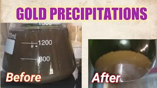 Gold Precipitation Out on Aqua Regia Solution [upl. by Llerdnam]