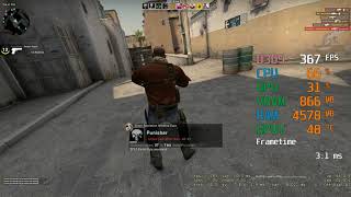 GeForce GTX 1650  Intel Core i39100F  CSGO Counter Strike Global Offensive Benchmark Low [upl. by Kingdon]