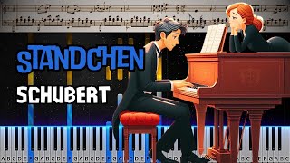 Serenade Ständchen by Schubert  arrangement Franz Lizst  Piano Tutorial Score [upl. by Henrieta]