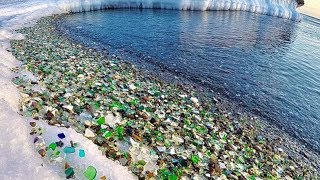 Russias Amazing Kaleidoscope Glass Beach Might Vanish🌊🌴😲 [upl. by Dolli]