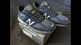 New Balance 990v5 Black and Silver Unboxing and Overview [upl. by Jaenicke]