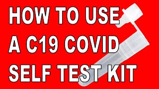 How To Do A Lateral Flow Test for C19 [upl. by Nevyar]