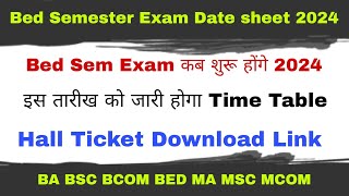 bed sem exam time table declared 2024JNVU bed exam date sheet 2024JNVU exam time table declared [upl. by Bennet818]