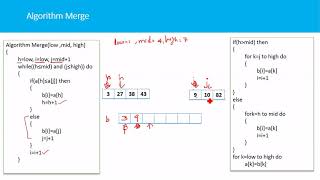 Merge sort part 22 [upl. by Nahsed]