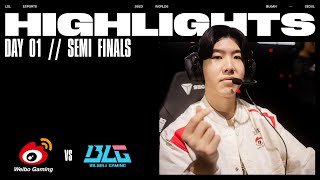 WBG vs BLG  FULL DAY HIGHLIGHTS  Semifinals Day 1  Worlds 2023 [upl. by Nnayllehs]