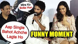 Batti Gul Meter Chalu Trailer Launch  FUNNY MOMENT  Shahid Aap Single Bohot Achche Lagte Hai [upl. by Reivad220]